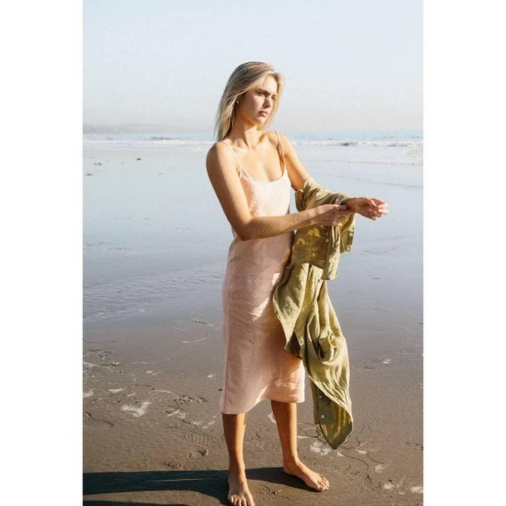 Bias Basics The Slip In Shell Linen Bias Cut Midi… - image 2